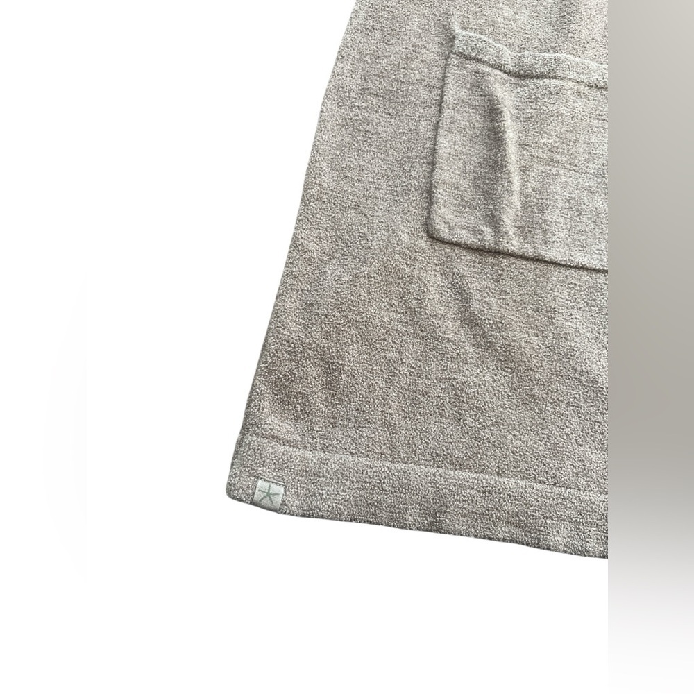 Barefoot Dreams Cozychic Ultra Lite Knit Short Sleeve Cardigan  Size Medium Tan - Picture 4 of 7